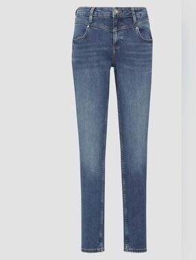 S. Oliver Classic Mid Rise Skinny Jeans with Stretch- Light Wash